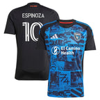 Cristian Espinoza San Jose Earthquakes adidas 2025 Headliner Replica Player Jersey - Black