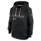 Minnesota Vikings Nike Women's 2025 NFL Crucial Catch Sideline Standard Issue Dri-FIT Hoodie - Black