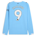 Erling Haaland Manchester City Puma 2025/26 Home Replica Long Sleeve Player Jersey - Sky Blue