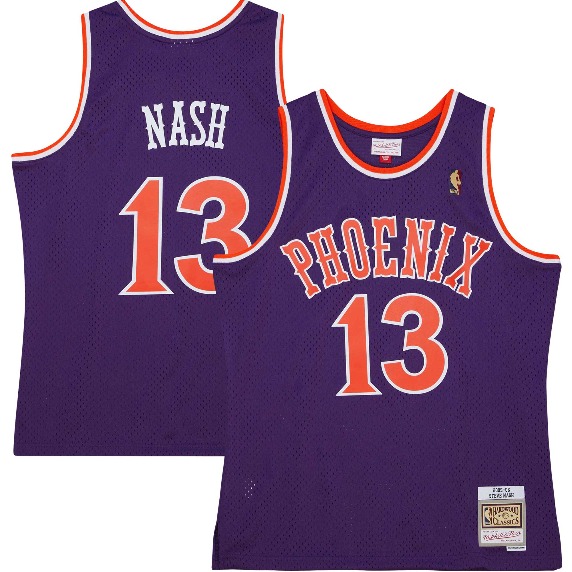 Steve Nash Phoenix Suns 2001/02 Hardwood Classics Swingman Jersey - White/Purple