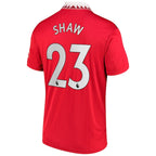 Luke Shaw Manchester United adidas 2022/23 Home Replica Player Jersey - Red