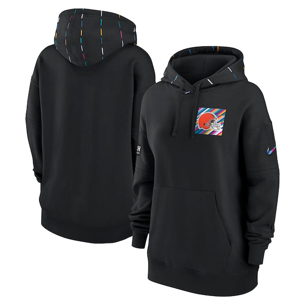 Cleveland Browns Nike Women's 2023 NFL Crucial Catch Club Pullover Hoodie - Black