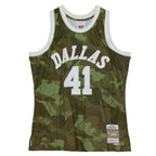 Dirk Nowitzki Dallas Mavericks Hardwood Classics 1998/99 Ghost Green Swingman Jersey - Camo