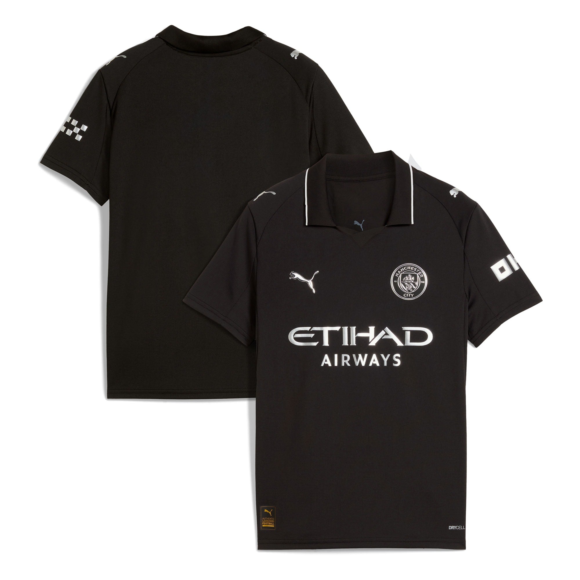 Manchester City Puma Youth 2025/26 Third Replica Jersey - Green/Neon Green/Light Blue/Black