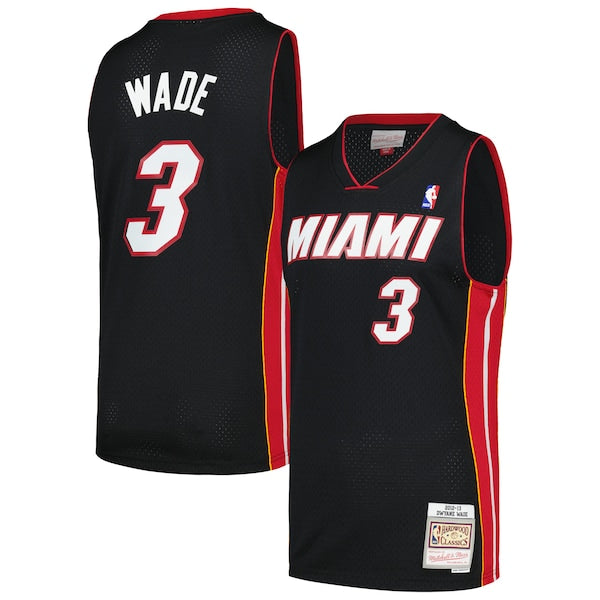 Dwyane Wade Miami Heat  2012/13 Hardwood Classics Swingman Jersey - Black
