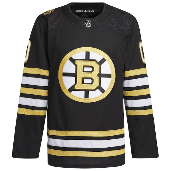 Boston Bruins adidas   100th Anniversary Primegreen Authentic Custom Jersey - Black