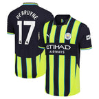 Kevin De Bruyne Manchester City Puma 2024/25 Away Authentic Player Jersey - Navy