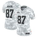 Travis Kelce Kansas City Chiefs Nike Women's 2024 Salute to Service Limited Jersey - Arctic Camo