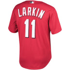 Barry Larkin Cincinnati Reds Throwback Cooperstown Mesh Batting Practice Jersey - Red