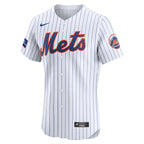 New York Mets Nike Home Elite Patch Jersey - White