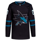 San Jose Sharks adidas  Alternate  Primegreen Authentic Custom Jersey - Black