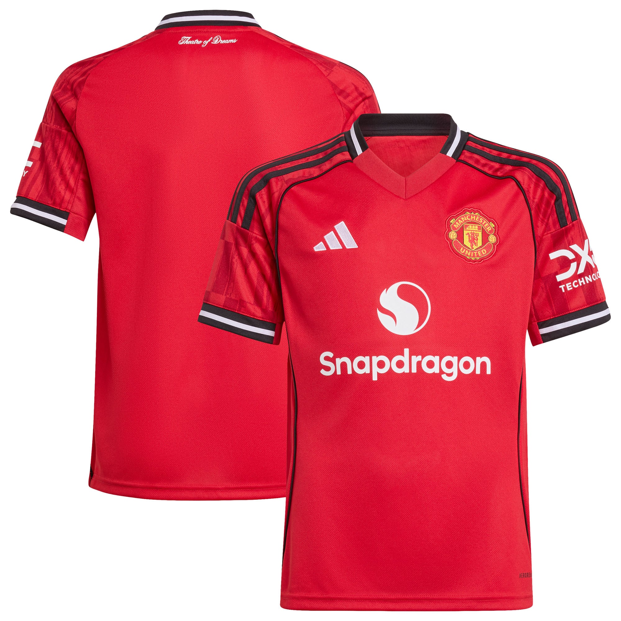 Manchester United adidas Youth 2025/26 Third Replica Jersey - Black/White/Red