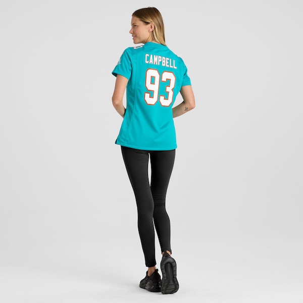 Calais Campbell Miami Dolphins Nike Women's  Game Jersey -  Aqua