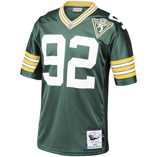 Reggie White Green Bay Packers 1993 Authentic Throwback Retired Player Jersey - Green