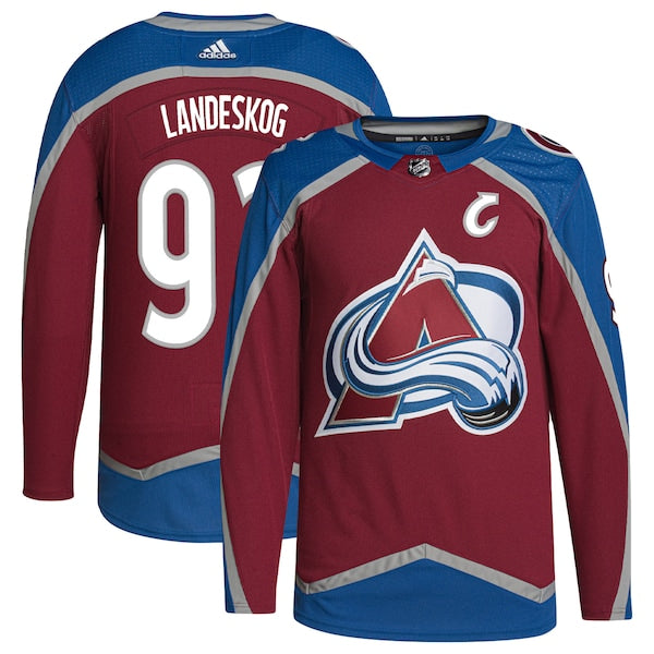 Gabriel Landeskog Colorado Avalanche adidas  Primegreen Authentic Player Jersey - Burgundy/Navy