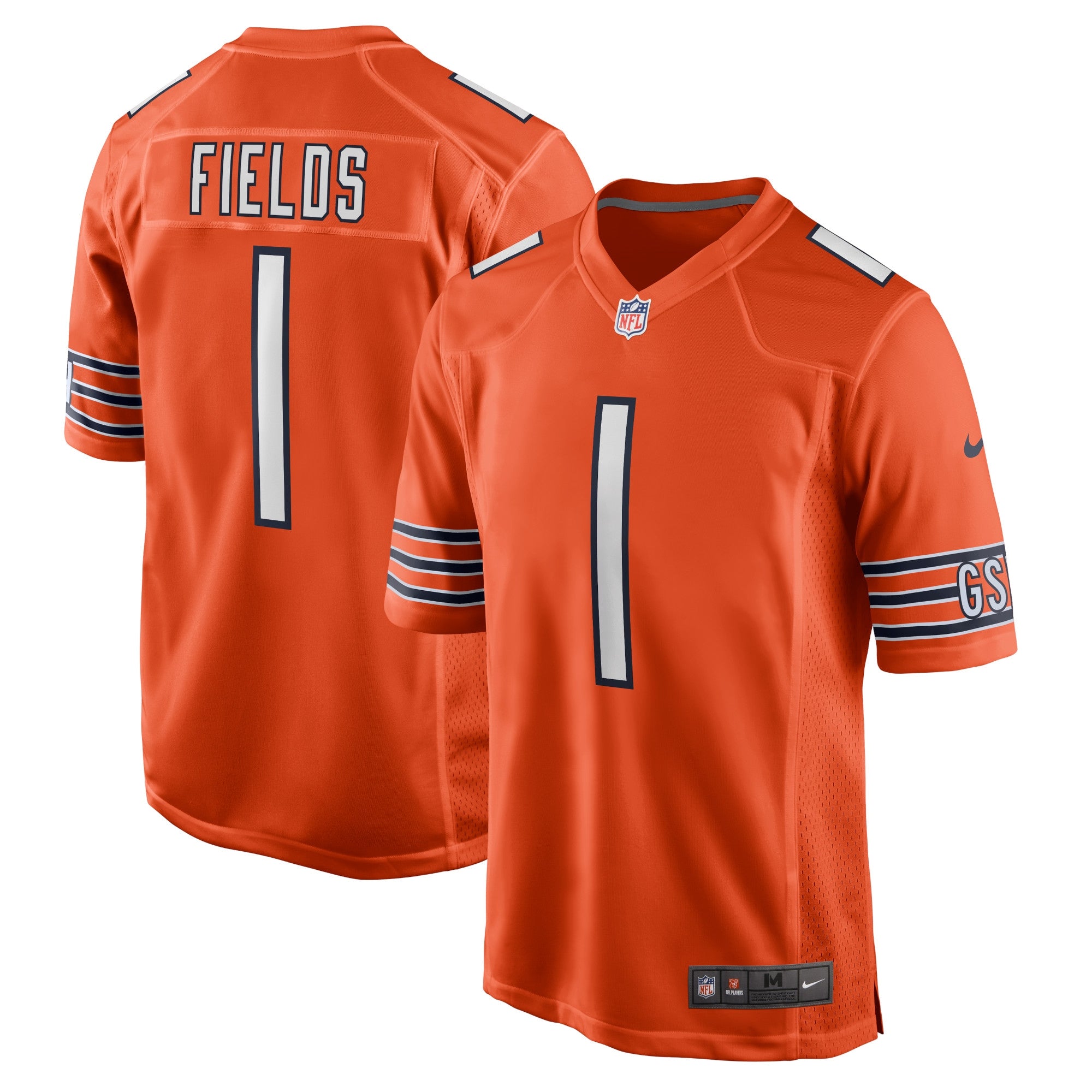 Justin Fields Chicago Bears Nike 2021 NFL Draft First Round Pick Alternate Classic Game Jersey - White/Orange