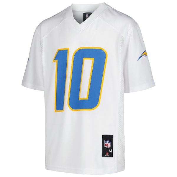 Justin Herbert Los Angeles Chargers Youth Replica Player Jersey - White/Powder Blue