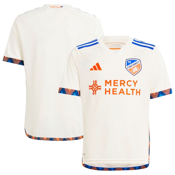 FC Cincinnati adidas Youth 2024 The Canvas Kit Replica Jersey - White