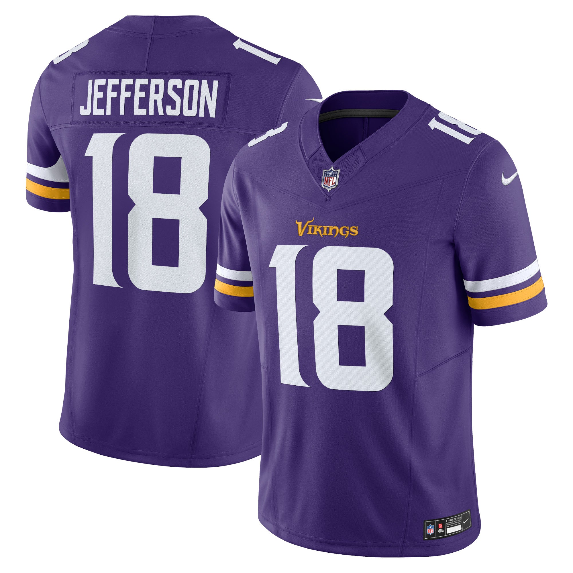 Justin Jefferson Minnesota Vikings Nike Alternate Vapor F.U.S.E. Limited Jersey - White/Purple