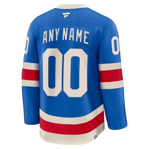 New York Rangers  Centennial Premium Custom Jersey - Blue/White/Navy/Royal