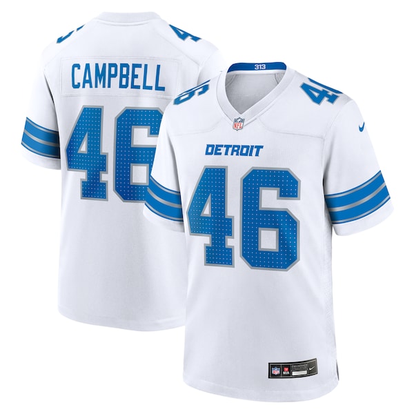 Jack Campbell Detroit Lions Nike White Game Jersey -  White/Blue/Black