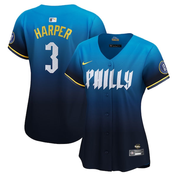 Bryce Harper Philadelphia Phillies Nike Women's 2024 City Connect Limited Player Jersey - Blue