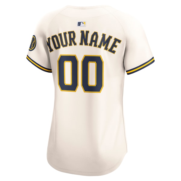 Milwaukee Brewers Nike Women's Home Limited Custom Jersey - Cream