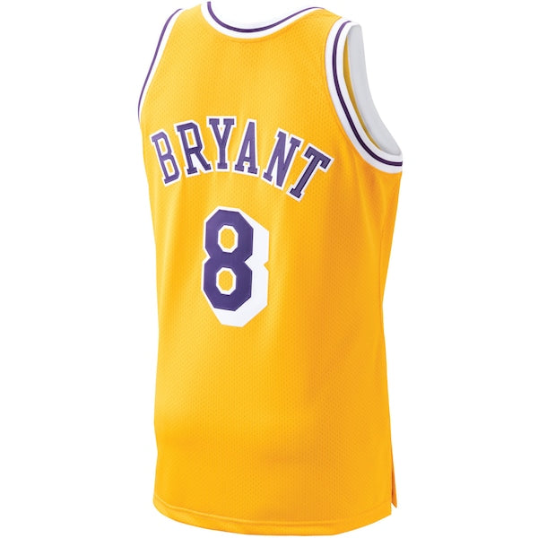 Men's Los Angeles Lakers Kobe Bryant Gold 1996-97 Hardwood Classics Authentic Player Jersey