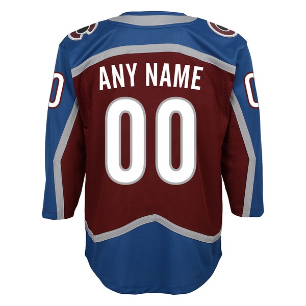 Colorado Avalanche Youth Home Premier Custom Jersey - Burgundy