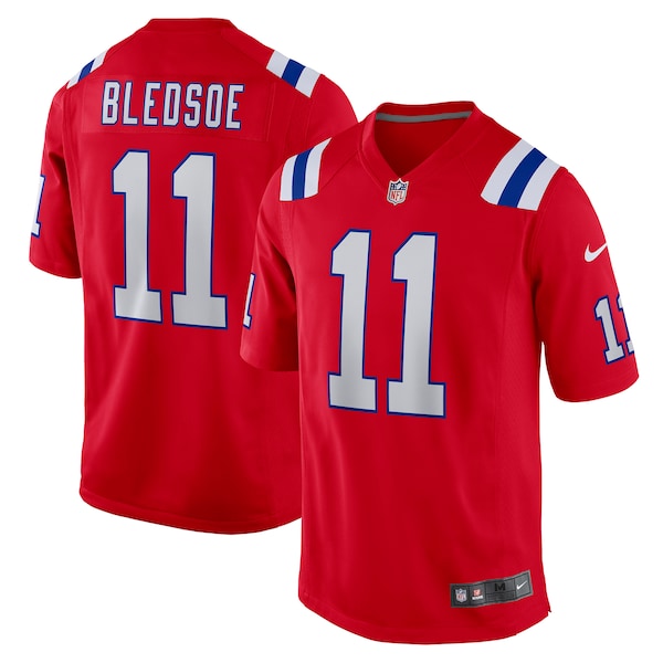 Drew Bledsoe New England Patriots Nike Retired Player Alternate Game Jersey - Red/Navy