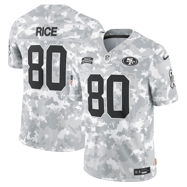 Youth Jerry Rice San Francisco 49ers Nike 2024 Salute to Service Retired Player Limited Jersey - Arctic Camo