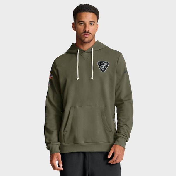 Las Vegas Raiders Nike 2025 Salute to Service Sideline Standard Issue Dri-FIT Hoodie - Olive