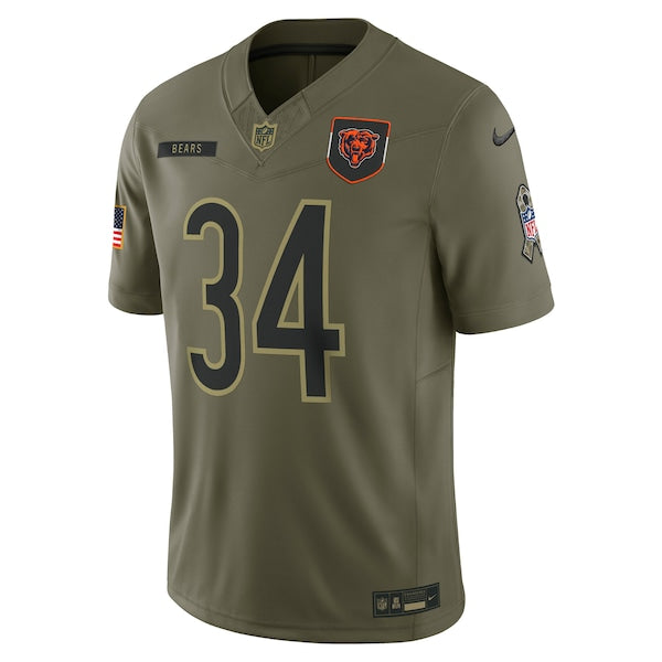 Walter Payton Chicago Bears Nike 2025 Salute to Service Retired Limited Jersey - Olive