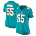 Aaron Brewer Miami Dolphins Nike Women's  Game Jersey -  Aqua