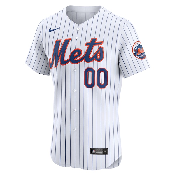 New York Mets Nike Home Elite Custom Jersey - White