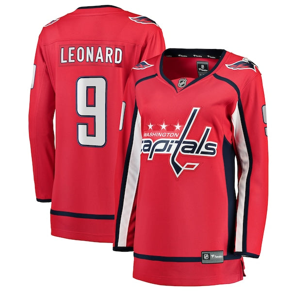 Ryan Leonard Washington Capitals  Women's Home Breakaway Player Jersey - Red