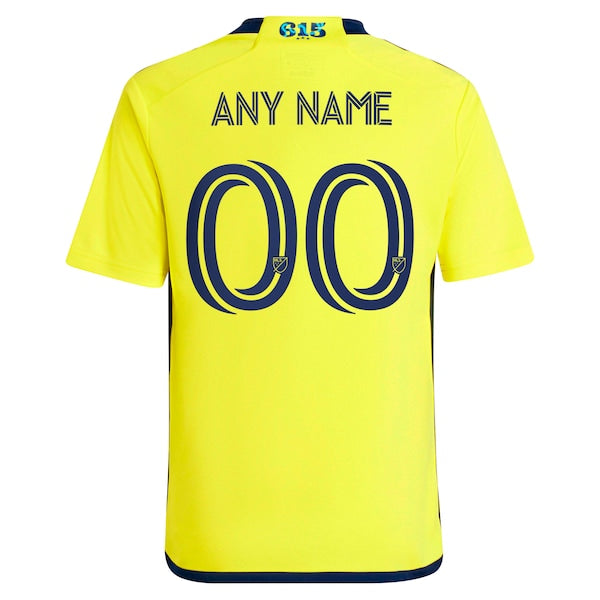 Nashville SC adidas Youth 2024 The 615 Kit Replica Custom Jersey - Yellow