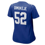 Victor Dimukeje New York Giants Nike Women's Team Game Jersey -  Royal