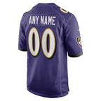 Youth's Baltimore Ravens Nike Custom Game Jersey - Purple