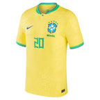 Vinicius Junior Brazil National Team Nike 2022/23 Replica Home Jersey - Yellow