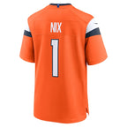 Bo Nix Denver Broncos Nike 2024 NFL Draft First Round Pick Player Game Jersey - Orange