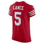 Trey Lance San Francisco 49ers Nike Vapor Elite Jersey - Scarlet/White