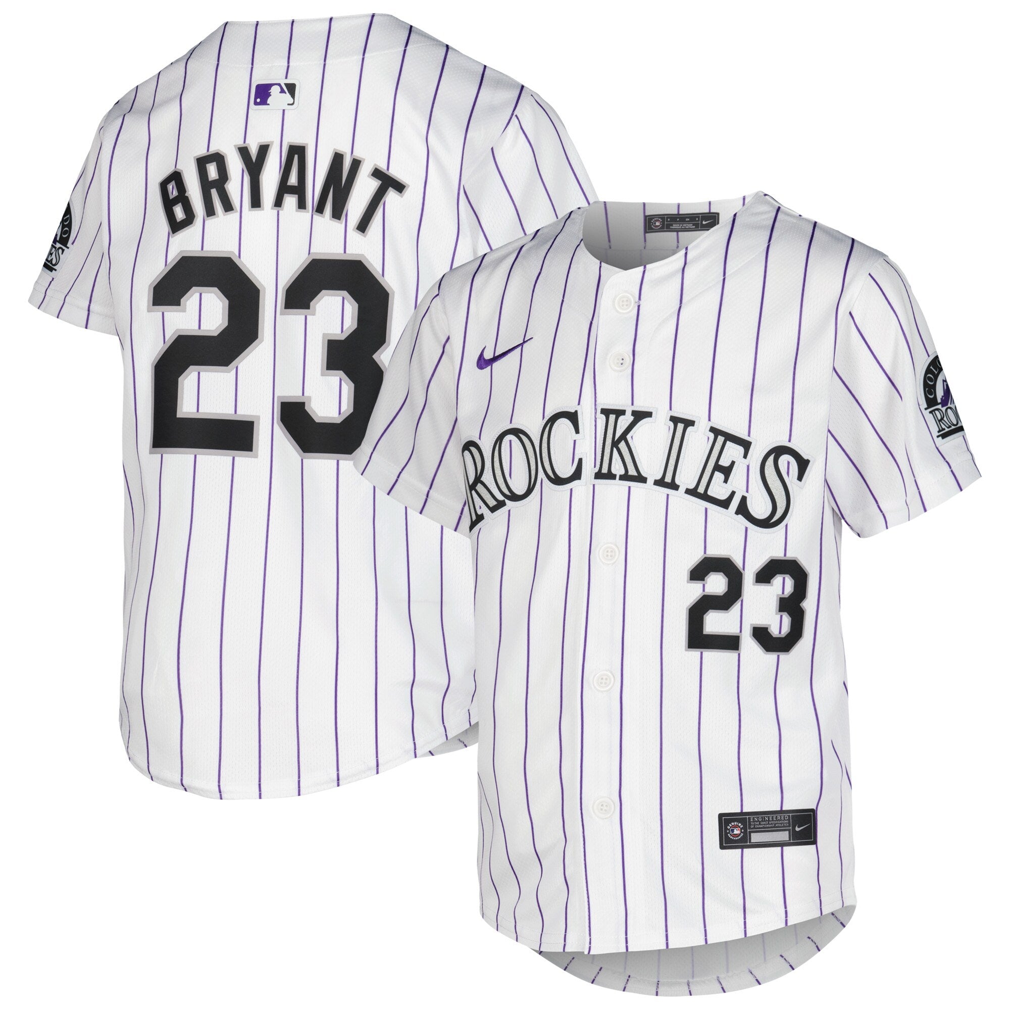 Kris Bryant Colorado Rockies Nike Youth Alternate Limited Player Jersey - Purple/White