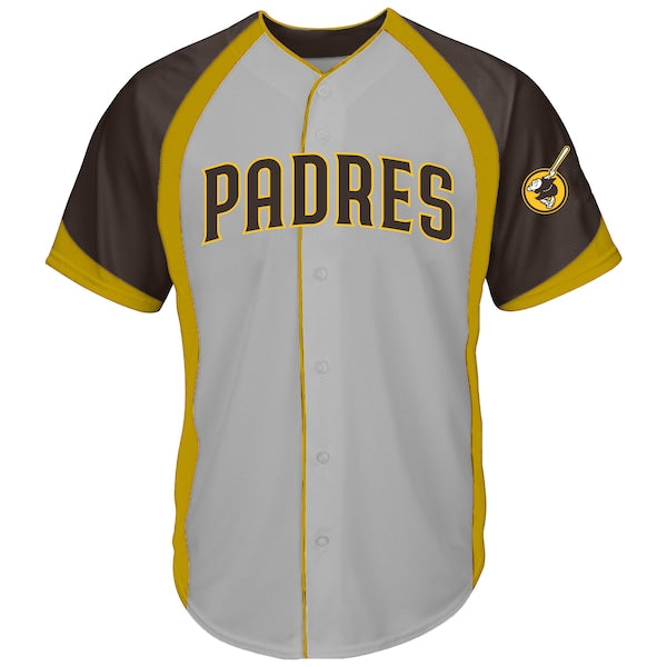San Diego Padres Profile Big & Tall Colorblock Team Fashion Jersey - Gray