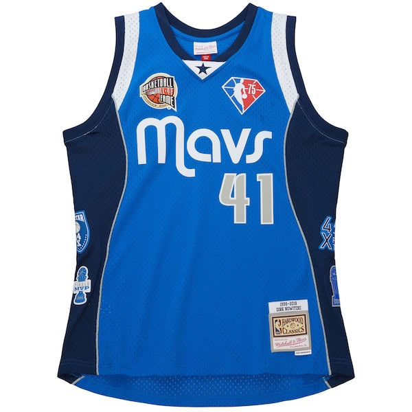 Dirk Nowitzki Dallas Mavericks Unisex Hall of Fame Class of 2023 Throwback Swingman Jersey - Blue
