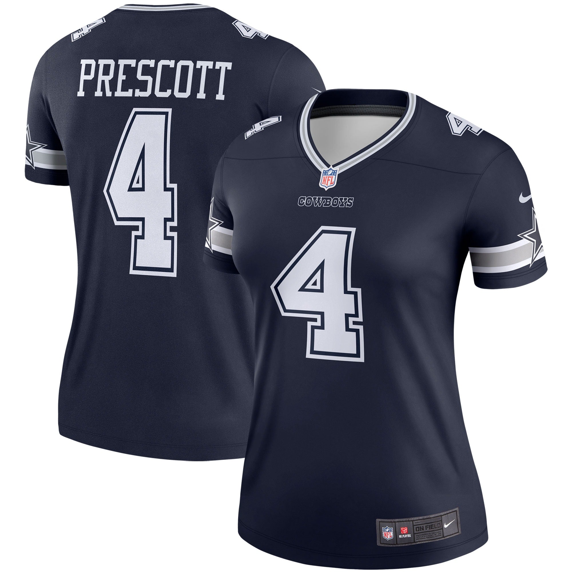 Dak Prescott Dallas Cowboys Nike Women's Color Rush Legend Player Jersey - White/Navy