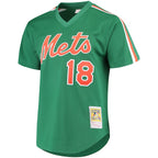 Darryl Strawberry New York Mets Cooperstown Mesh Batting Practice Jersey - Green/Royal