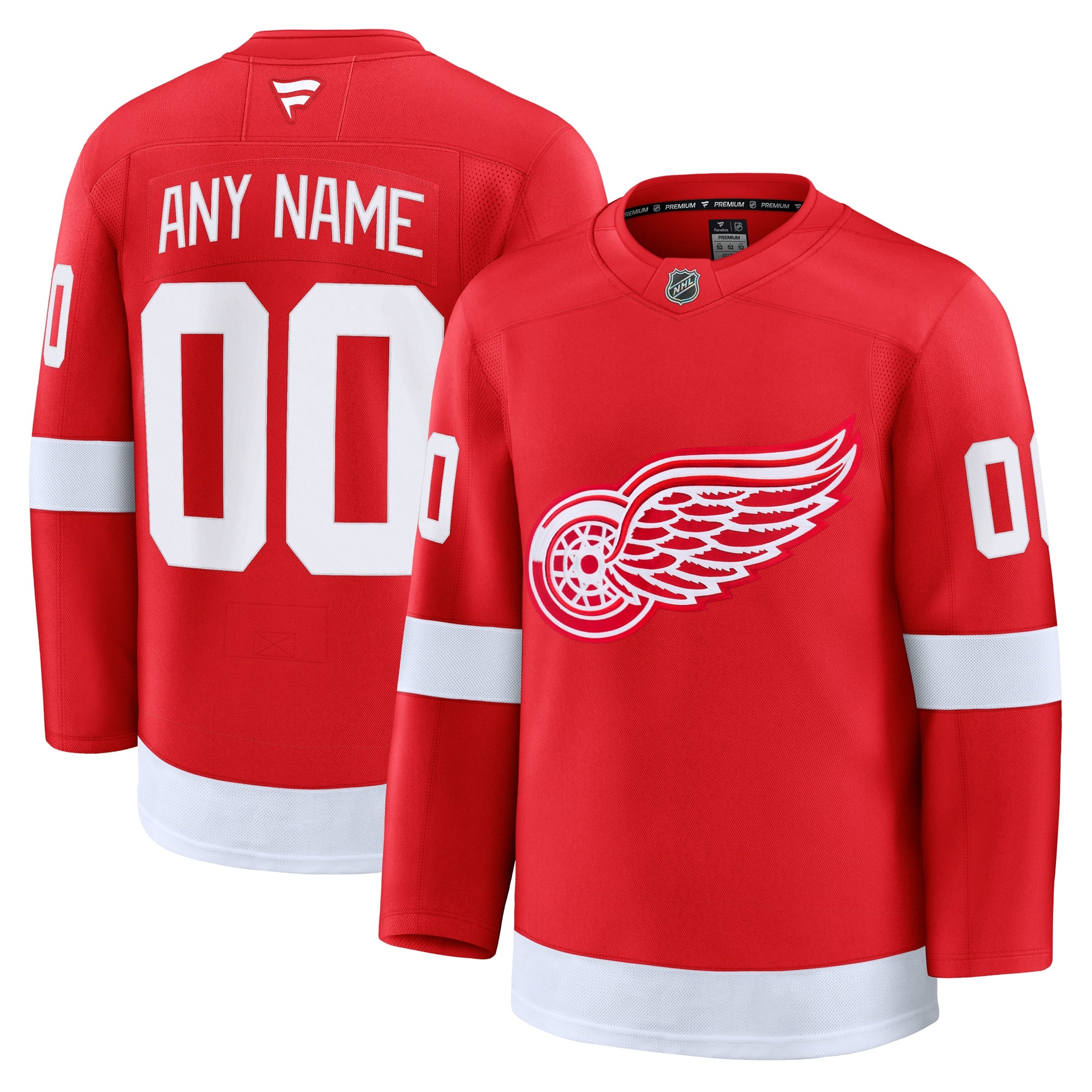 Detroit Red Wings  Away Premium Custom Jersey - White/Red