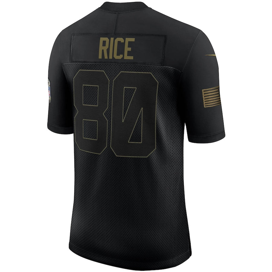 Men's Nike Jerry Rice San Francisco 49ers 2020 Salute To Service Retired Limited Jersey - Black