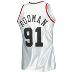 Dennis Rodman Chicago Bulls 1997/98 Hardwood Classics 75th Anniversary Swingman Jersey - Platinum